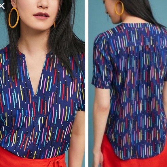 Anthropologie Tops - Anthropologie Limited Edition Pencil Blouse US 8